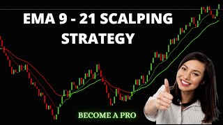 MOST PROFITABLE TRADING SCALPING STRATEGY  EMA 9 21 [upl. by Akinam]