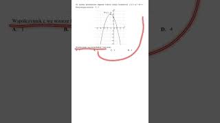 Zadanie MATURALNE które zrobisz w 3 sekundy MATURA 2025 MATEMATYKA PODSTAWA FUNKCJA KWADRATOWA [upl. by Haskell]