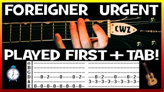 Foreigner Urgent Guitar Chords Lesson amp Tab Tutorial [upl. by Ranite]