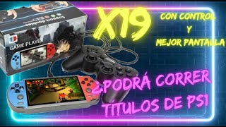 Consola retro x19 la evolución de la x7 plus ¿podrá correr ps1 [upl. by Ahsienot62]