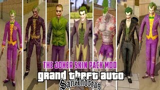 GTA San Andreas  The Joker Skin Pack Mod [upl. by Galan]