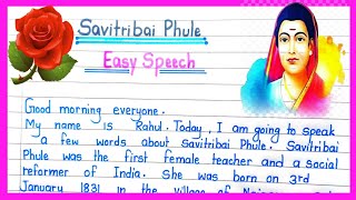 Savitribai phule speech in english  speech on Savitribai Phule Savitribai Phule speech [upl. by Seely]