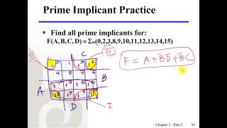 ROBT206 Lecture 7  Karnaugh Map dont cares prime implicants [upl. by Enehpets]