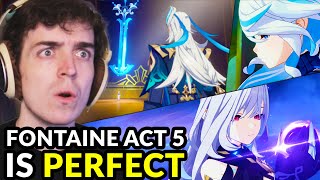 GENSHINS GREATEST ARCHON QUEST Fontaine Archon Quest Act 5  Genshin Impact 42 FULL REACTION [upl. by Anilad122]