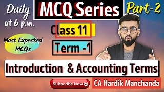 MCQs of Chapter 1amp Chapter 2  Introduction amp Accounting Terms  MCQ Series  Class 11  Accounts [upl. by Atlanta]