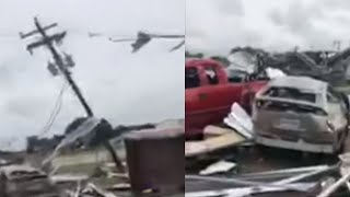 Damage left in wake of La Grange Texas tornado [upl. by Anat682]