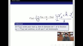 Analyse complexe 326 Fonctions holomorphes définition [upl. by Alwin]