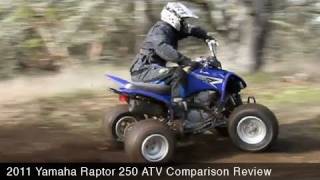 MotoUSA 2011 Yamaha Raptor 250 Comparison Review [upl. by Atthia]