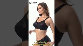 VISBRA Ladies Plus Size Lace Bra Full Coverage WireFree NonPadded Bra [upl. by Senoj]