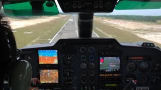 Visual approach with Britten Norman Islander Turboprop [upl. by Aicirtel]