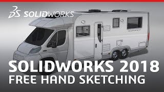 SOLIDWORKS 2018  Free Hand Sketching [upl. by Orson]