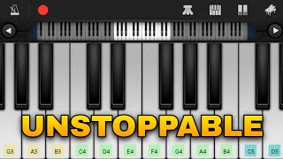 Sia  Unstoppable  Reels Song  Easy Piano tutorial  Perfect Piano [upl. by Lanctot235]