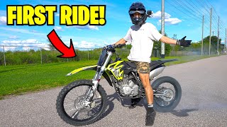 FIRST RIDE ON NEW THUMPSTAR 250 DIRT BIKE [upl. by Ariday]