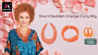 Mrs Roper Wig with Orange Oversized Jewelry Set [upl. by Dlabihcra401]