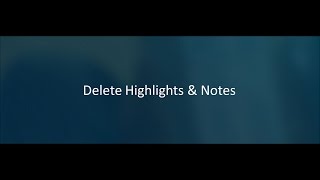 Skillpipe  Delete Highlights amp Notes [upl. by Sothena897]