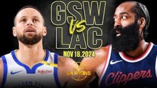 Golden State Warriors vs Los Angeles Clippers Full Game Highlights  Nov 18 2024  FreeDawkins [upl. by Carlen]