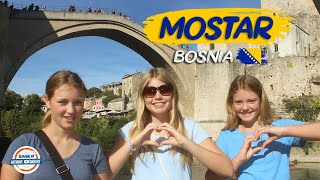 Mostar Bosnia  Home of the Famous Stari Most Bridge  98 Countries with 3 Kids [upl. by Lyram]