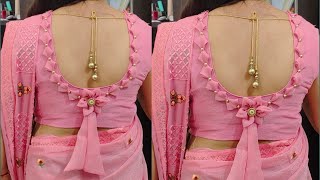 Flower wala blouse design cutting and stiching [upl. by Annaya]