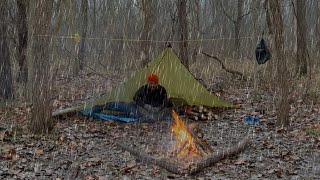 Plow Point Tarp Camp in the Rain  an unpleasant surprise [upl. by Del849]