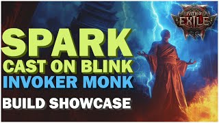 Path Of Exile 2  Crit Spark Invoker Monk Cast On Dodge Spark  Blink Through All of Early Access [upl. by Hedwiga]