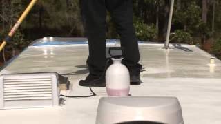 HowTo Coat a Fiberglass RV Roof by RV Education 101® [upl. by Arten]