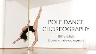 Pole Dance Choreography to Billie Eilish  Beginners Intermediate [upl. by Tuorah]