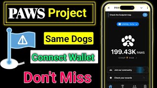 Paws New Project Paws Full Overview video Paws connect Wallet PAWS [upl. by Nonregla961]