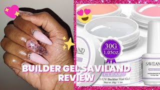 Saviland Builder Gel Nails Kit Review Amazon [upl. by Gniy]