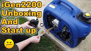 iGen2200 Inverter Generator Unboxing and Startup [upl. by Hobart]