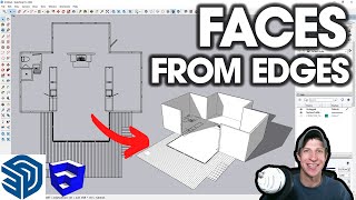 AUTOMATICALLY Create Faces in SketchUp with Eneroth Face Creator Free Extension [upl. by Airdnazxela]