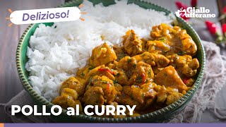 POLLO al CURRY tenero e delizioso con riso basmati come da tradizione 🥘🍗🌶🤤🌿 [upl. by Sobmalarah879]