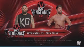 WWE 2K24 Kevin Owens VS Drew Gulak 1 VS 1 Casket Match WWE 247 Tittle [upl. by Dinsdale497]