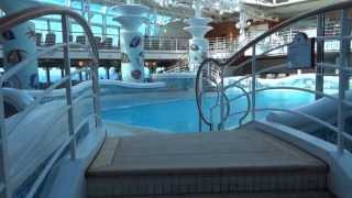 Princess Cruise Ship Conservatory Covered Pool Tour [upl. by Nuoras]