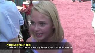 AnnaSophia Robb Interview  Charlie and the Chocolate Factory LA Premiere [upl. by Junius]