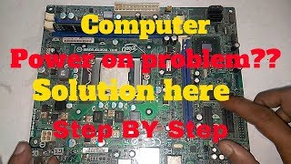 How to repair no power computer motherboard power Supply troublessooting [upl. by Anaid]