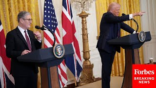 BREAKING NEWS Trump amp UK PM Keir Starmer Take Question After Question At White House Press Briefing [upl. by Vasili]