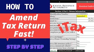 How To File An Amended KRA Tax Return On iTax [upl. by Shanley]