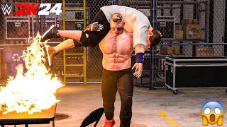 Brock Lesnar vs John Cena Epic Backstage Brawl [upl. by Yhtur]