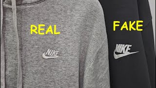 Nike sweatshirt real vs fake How to spot original Nike hoodie and sweater [upl. by Aneerol611]