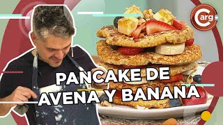 Cómo hacer PANCAKE DE AVENA Y BANANA [upl. by Ynnij]