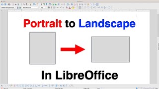 How to Change Portrait to Landscape in LibreOffice [upl. by Aynatal]