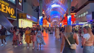 Walking Downtown Las Vegas  Fremont Street Experience [upl. by Garner]