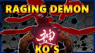 SFV  Akuma Sick Raging Demon KOs Compilation  SF5 [upl. by Alletsirhc]