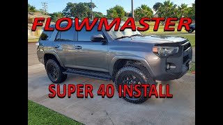 20102020 4Runner FLOWMASTER SUPER 40 series install [upl. by Saxon]