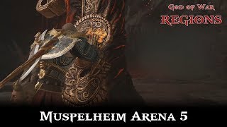 God of War 2018  Muspelheim Arena 5 Challenges [upl. by Lorrie]