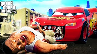 Franklin amp Nobita Found A Monster Haunted MCqueen Car In GTA5 [upl. by Nysila]