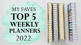 MY TOP 5 WEEKLY PLANNERS for 2022 [upl. by Ahseya]