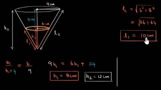 Kesik Koninin Yüzey Alanı Matematik Temel Geometri [upl. by Nivlen]