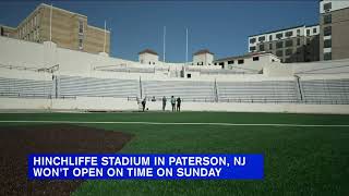 Hinchcliffe Stadium in Paterson wont open on time [upl. by Pitarys]