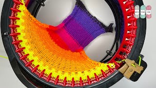 How to Knit a Flat Panel Works for Sentro amp Addi  Circular Knitting Machine Tutorial [upl. by Nekcarb]